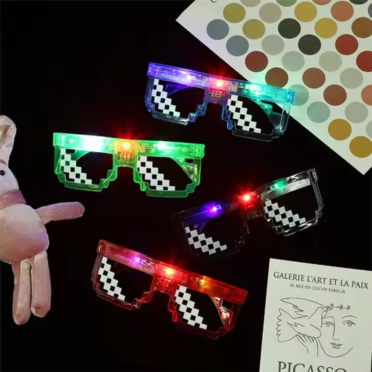 ANTEOJOS GAFAS PIXELS CON LED x 12